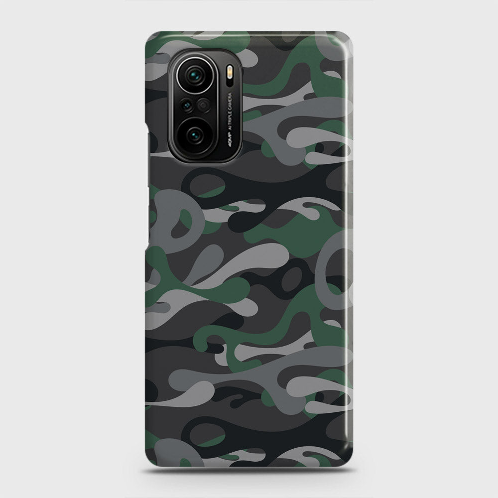 Xiaomi Poco F3 Cover - Camo Series - Green & Grey Design - Matte Finish - Snap On Hard Case with LifeTime Colors Guarantee