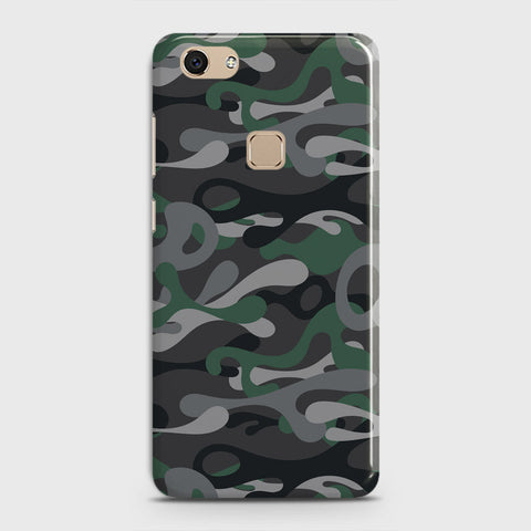 Vivo V7 Cover - Camo Series - Green & Grey Design - Matte Finish - Snap On Hard Case with LifeTime Colors Guarantee