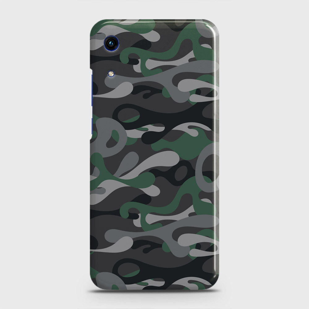 Honor 8A Without Sensor Cut Cover - Camo Series - Green & Grey Design - Matte Finish - Snap On Hard Case with LifeTime Colors Guarantee