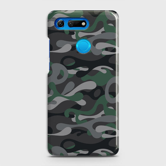 Huawei Honor View 20 Cover - Camo Series - Green & Grey Design - Matte Finish - Snap On Hard Case with LifeTime Colors Guarantee