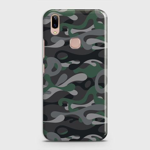 Vivo V9 / V9 Youth Cover - Camo Series - Green & Grey Design - Matte Finish - Snap On Hard Case with LifeTime Colors Guarantee