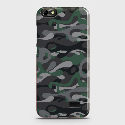 Huawei Honor 4C Cover - Camo Series - Green & Grey Design - Matte Finish - Snap On Hard Case with LifeTime Colors Guarantee