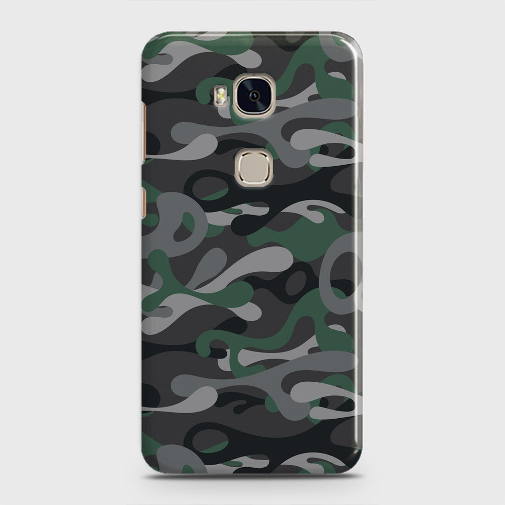 Huawei Honor 5X Cover - Camo Series - Green & Grey Design - Matte Finish - Snap On Hard Case with LifeTime Colors Guarantee