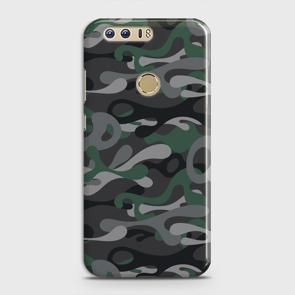 Huawei Honor 8 Cover - Camo Series - Green & Grey Design - Matte Finish - Snap On Hard Case with LifeTime Colors Guarantee