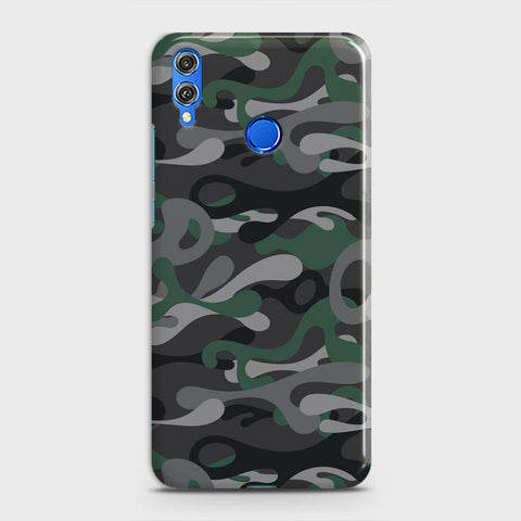 Huawei Honor 8X Cover - Camo Series - Green & Grey Design - Matte Finish - Snap On Hard Case with LifeTime Colors Guarantee