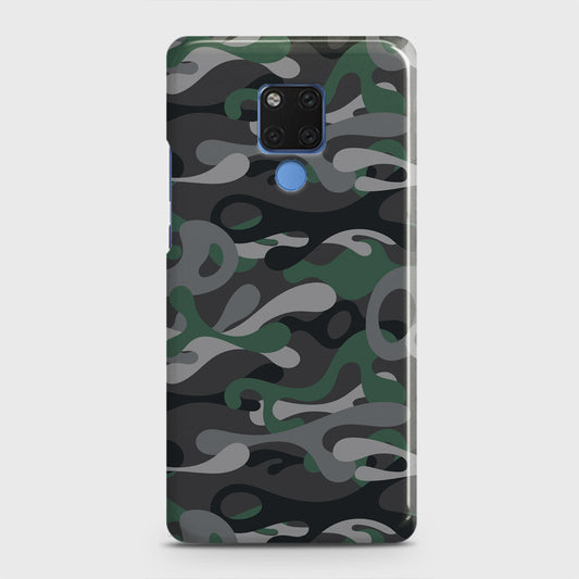 Huawei Mate 20 Cover - Camo Series - Green & Grey Design - Matte Finish - Snap On Hard Case with LifeTime Colors Guarantee