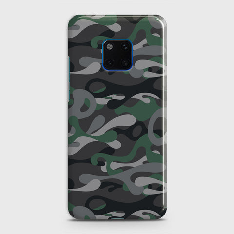 Huawei Mate 20 Pro Cover - Camo Series - Green & Grey Design - Matte Finish - Snap On Hard Case with LifeTime Colors Guarantee
