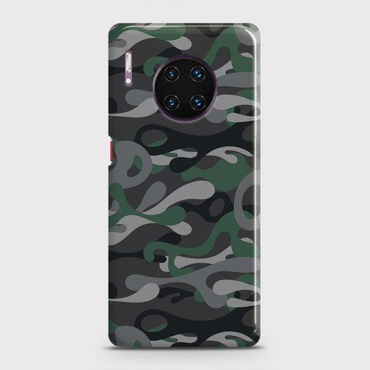 Huawei Mate 30 Pro Cover - Camo Series - Green & Grey Design - Matte Finish - Snap On Hard Case with LifeTime Colors Guarantee