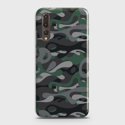 Huawei P20 Pro Cover - Camo Series - Green & Grey Design - Matte Finish - Snap On Hard Case with LifeTime Colors Guarantee