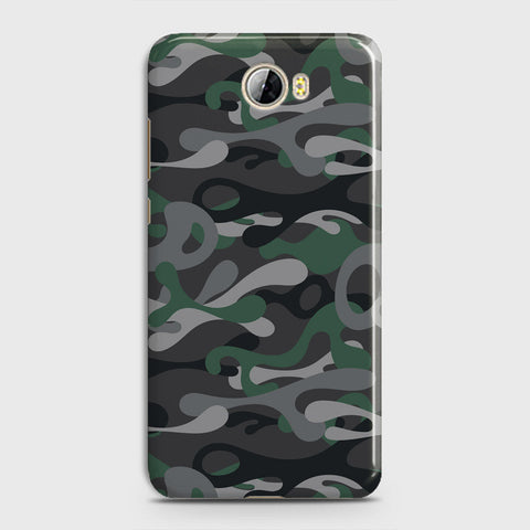 Huawei Y5 II Cover - Camo Series - Green & Grey Design - Matte Finish - Snap On Hard Case with LifeTime Colors Guarantee