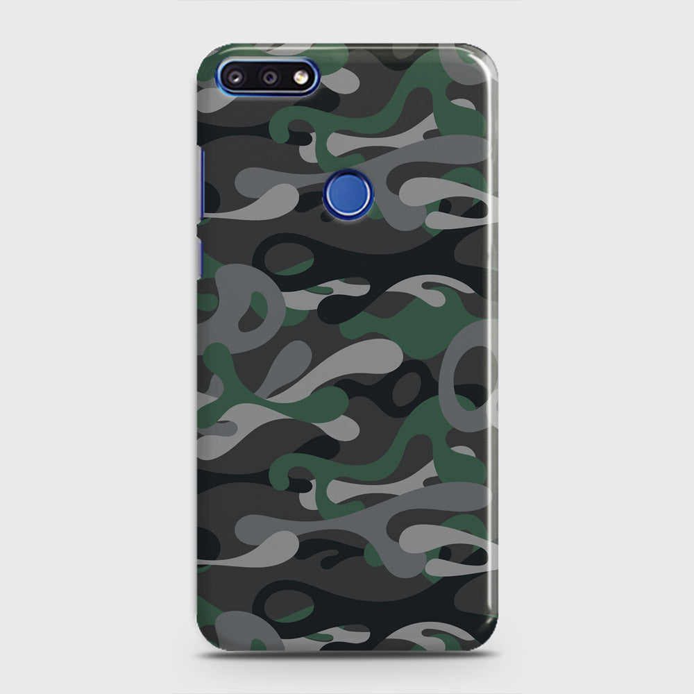 Honor 7A Cover - Camo Series - Green & Grey Design - Matte Finish - Snap On Hard Case with LifeTime Colors Guarantee