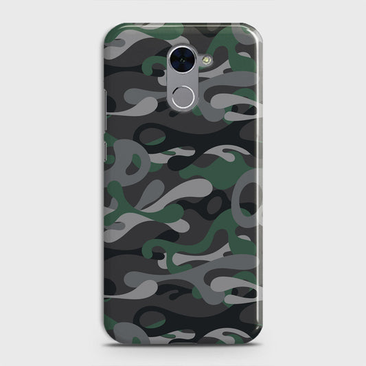 Huawei Y7 Prime  Cover - Camo Series - Green & Grey Design - Matte Finish - Snap On Hard Case with LifeTime Colors Guarantee