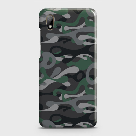 Huawei Y5 2019 Cover - Camo Series - Green & Grey Design - Matte Finish - Snap On Hard Case with LifeTime Colors Guarantee