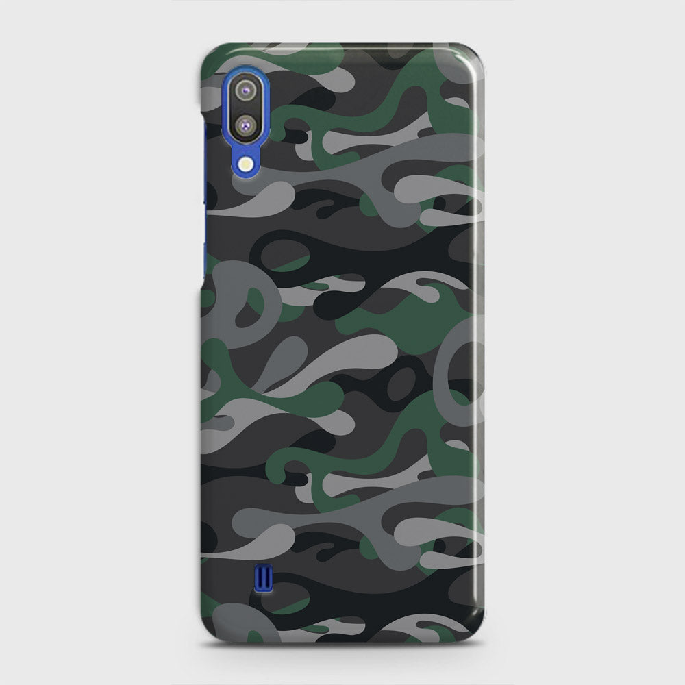 Samsung Galaxy M10 Cover - Camo Series - Green & Grey Design - Matte Finish - Snap On Hard Case with LifeTime Colors Guarantee