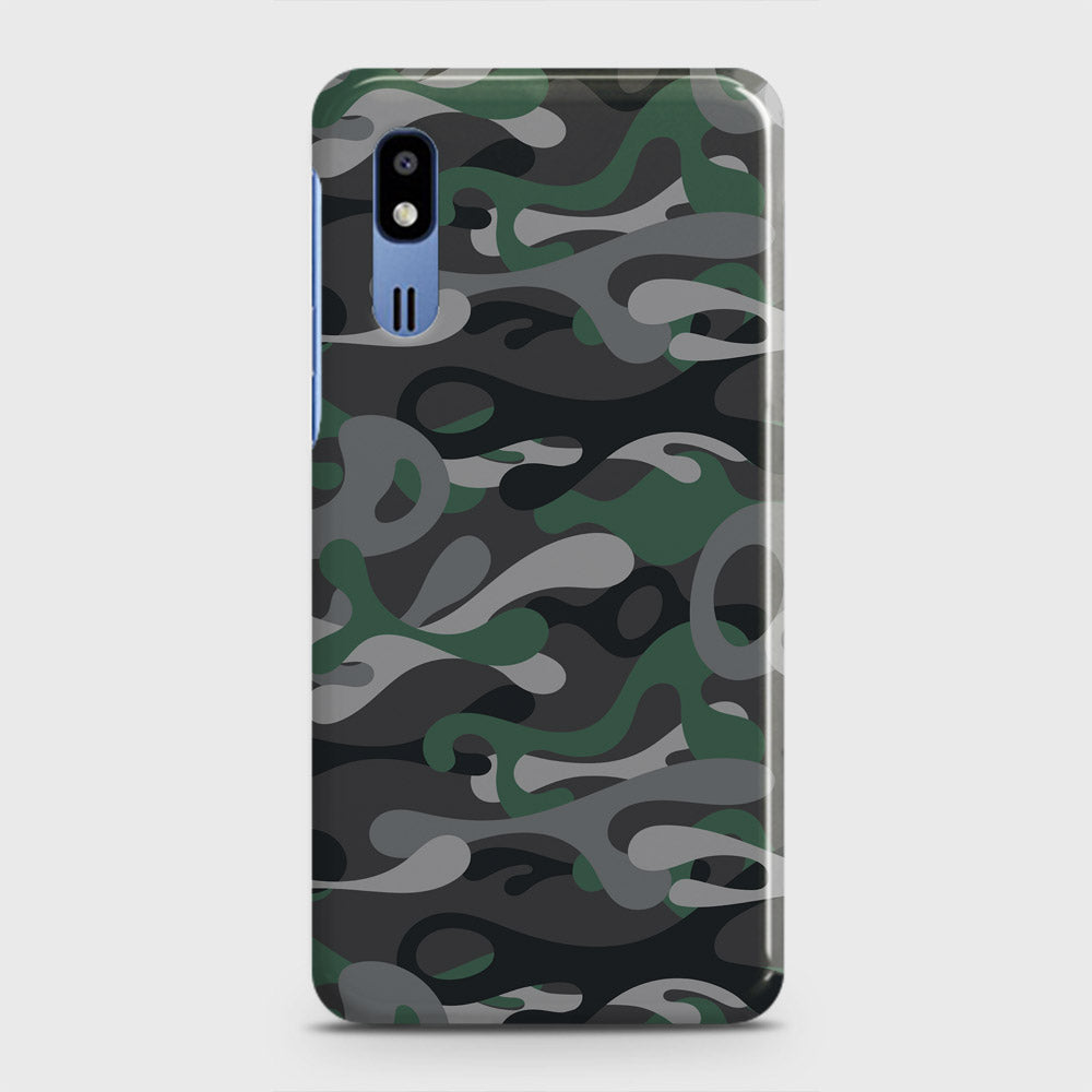 Samsung Galaxy A2 Core Cover - Camo Series - Green & Grey Design - Matte Finish - Snap On Hard Case with LifeTime Colors Guarantee