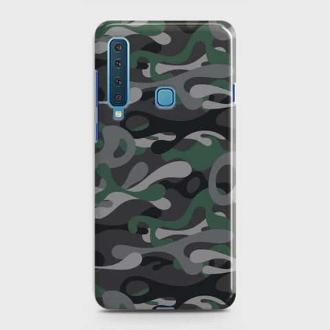 Samsung Galaxy A9 2018 Cover - Camo Series - Green & Grey Design - Matte Finish - Snap On Hard Case with LifeTime Colors Guarantee