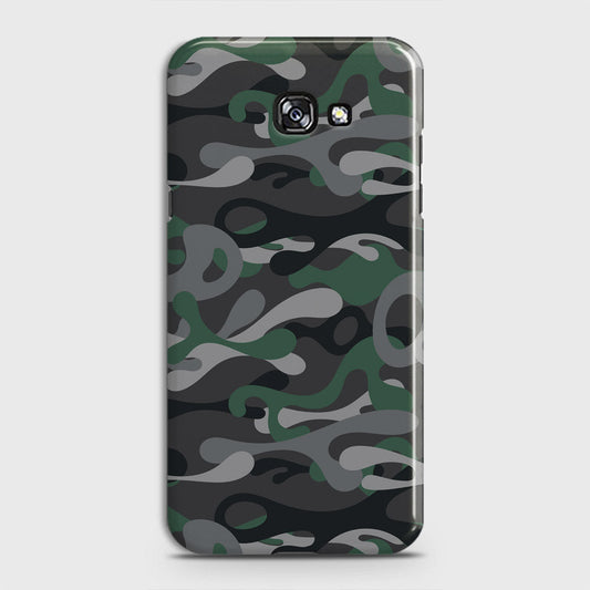 Samsung Galaxy A5 2017 Cover - Camo Series - Green & Grey Design - Matte Finish - Snap On Hard Case with LifeTime Colors Guarantee