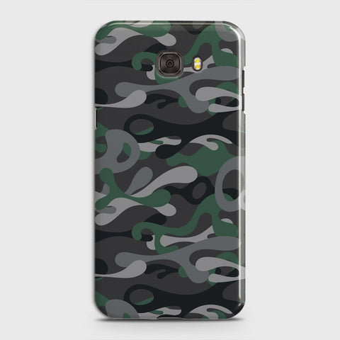 Samsung Galaxy C7 Cover - Camo Series - Green & Grey Design - Matte Finish - Snap On Hard Case with LifeTime Colors Guarantee