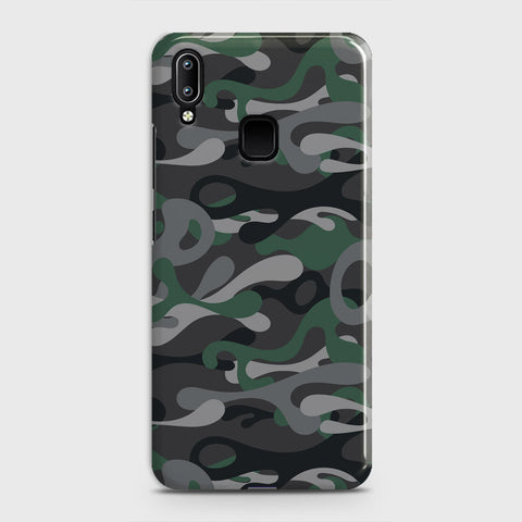 Vivo Y93 Cover - Camo Series - Green & Grey Design - Matte Finish - Snap On Hard Case with LifeTime Colors Guarantee