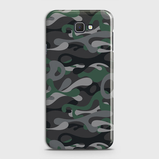 Samsung Galaxy J5 Prime Cover - Camo Series - Green & Grey Design - Matte Finish - Snap On Hard Case with LifeTime Colors Guarantee