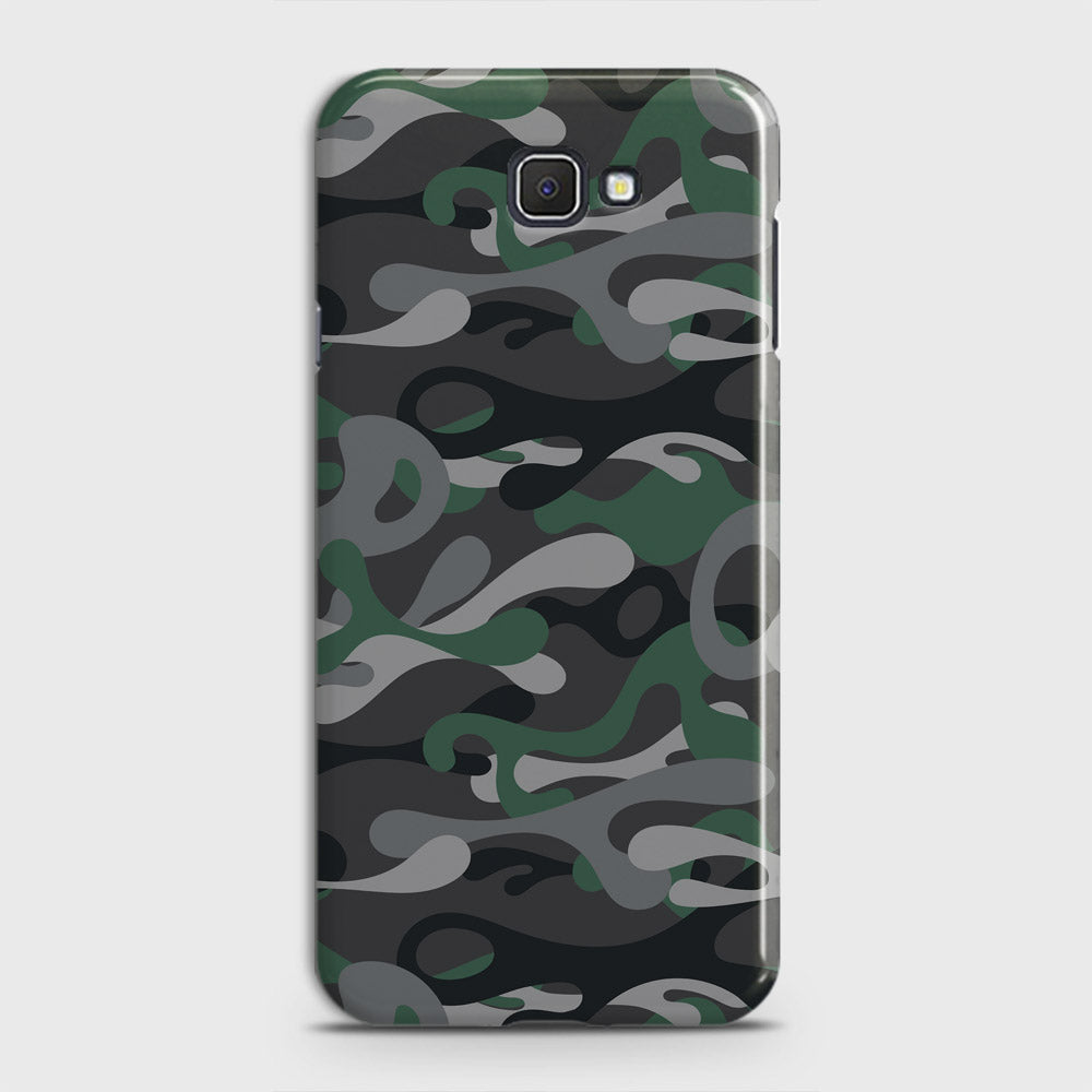 Samsung Galaxy J7 Prime Cover - Camo Series - Green & Grey Design - Matte Finish - Snap On Hard Case with LifeTime Colors Guarantee