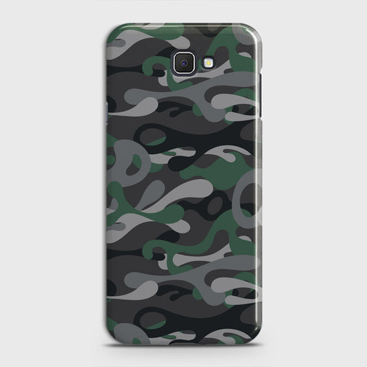 Samsung Galaxy J7 Prime Cover - Camo Series - Green & Grey Design - Matte Finish - Snap On Hard Case with LifeTime Colors Guarantee