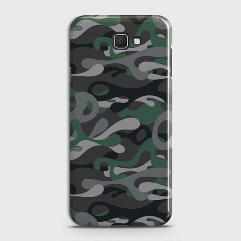 Samsung Galaxy J7 Prime Cover - Camo Series - Green & Grey Design - Matte Finish - Snap On Hard Case with LifeTime Colors Guarantee