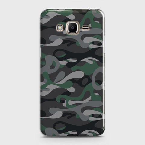 Samsung Galaxy J3 2016 / J320 Cover - Camo Series - Green & Grey Design - Matte Finish - Snap On Hard Case with LifeTime Colors Guarantee