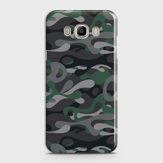 Samsung Galaxy J5 2016 / J510 Cover - Camo Series - Green & Grey Design - Matte Finish - Snap On Hard Case with LifeTime Colors Guarantee