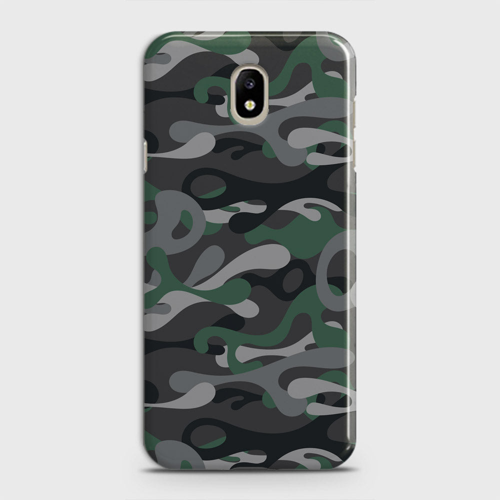 Samsung Galaxy J7 Pro / J7 2017 / J730 Cover - Camo Series - Green & Grey Design - Matte Finish - Snap On Hard Case with LifeTime Colors Guarantee