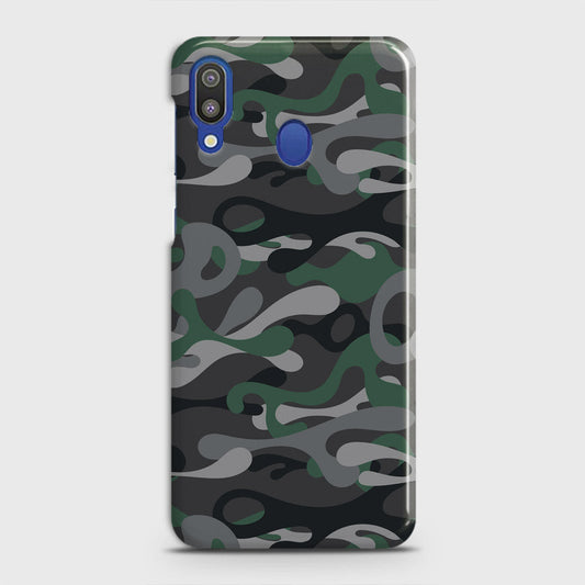 Samsung Galaxy M20 Cover - Camo Series - Green & Grey Design - Matte Finish - Snap On Hard Case with LifeTime Colors Guarantee