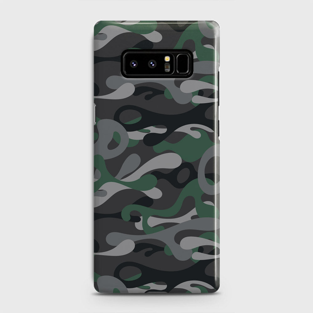 Samsung Galaxy Note 8 Cover - Camo Series - Green & Grey Design - Matte Finish - Snap On Hard Case with LifeTime Colors Guarantee