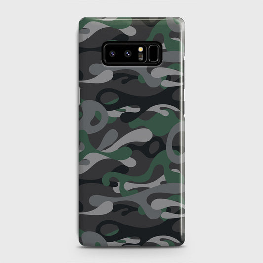 Samsung Galaxy Note 8 Cover - Camo Series - Green & Grey Design - Matte Finish - Snap On Hard Case with LifeTime Colors Guarantee