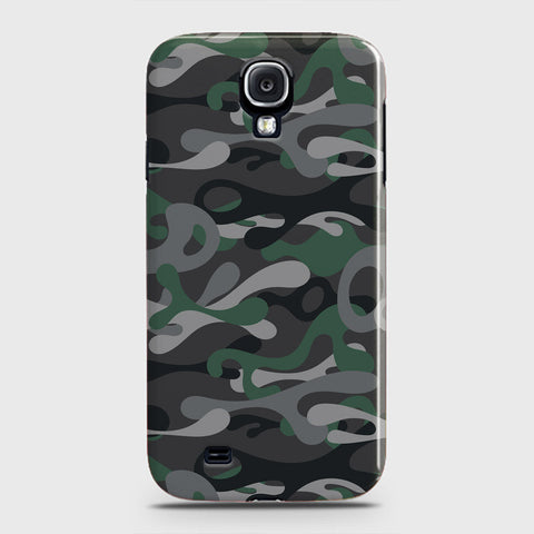 Samsung Galaxy S4 Cover - Camo Series - Green & Grey Design - Matte Finish - Snap On Hard Case with LifeTime Colors Guarantee