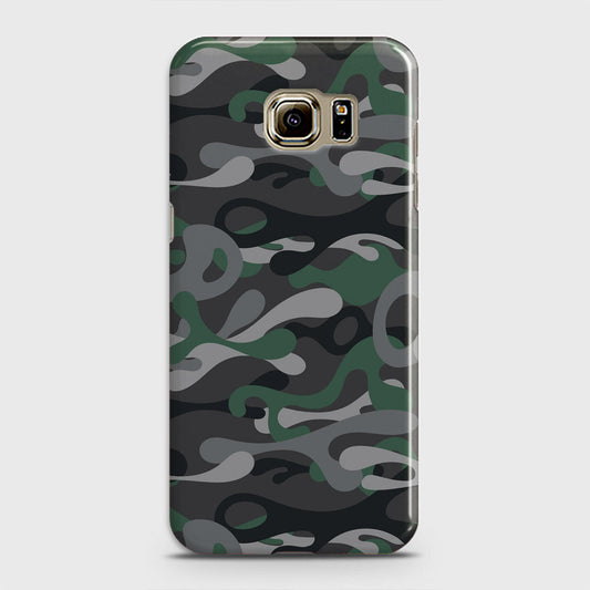 Samsung Galaxy S6 Cover - Camo Series - Green & Grey Design - Matte Finish - Snap On Hard Case with LifeTime Colors Guarantee
