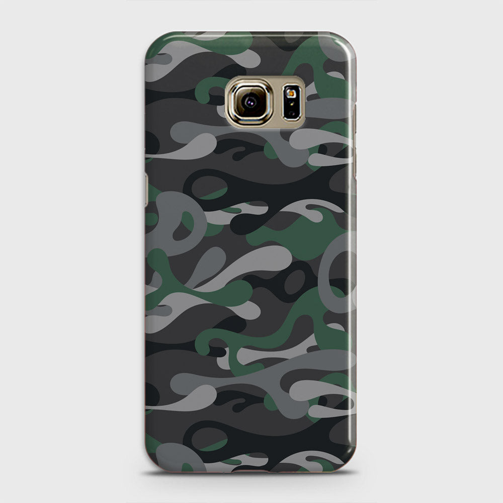 Samsung Galaxy S6 Edge Plus Cover - Camo Series - Green & Grey Design - Matte Finish - Snap On Hard Case with LifeTime Colors Guarantee
