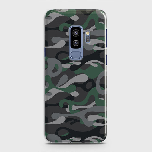 Samsung Galaxy S9 Plus Cover - Camo Series - Green & Grey Design - Matte Finish - Snap On Hard Case with LifeTime Colors Guarantee