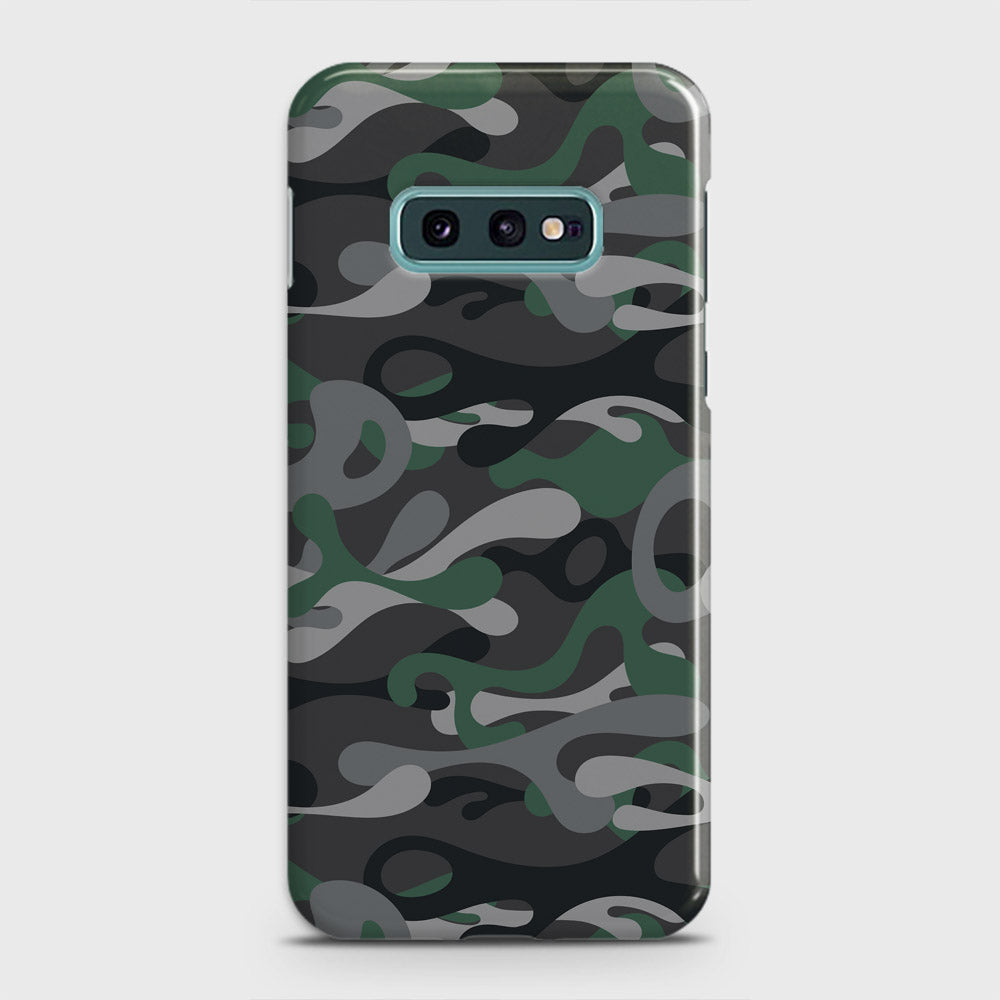Samsung Galaxy S10e Cover - Camo Series - Green & Grey Design - Matte Finish - Snap On Hard Case with LifeTime Colors Guarantee