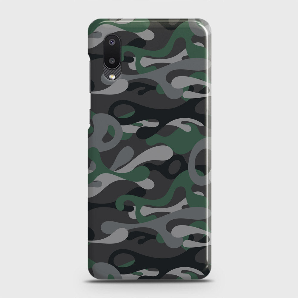 Samsung Galaxy A02 Cover - Camo Series - Green & Grey Design - Matte Finish - Snap On Hard Case with LifeTime Colors Guarantee
