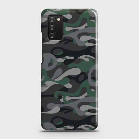 Samsung Galaxy A02s Cover - Camo Series - Green & Grey Design - Matte Finish - Snap On Hard Case with LifeTime Colors Guarantee