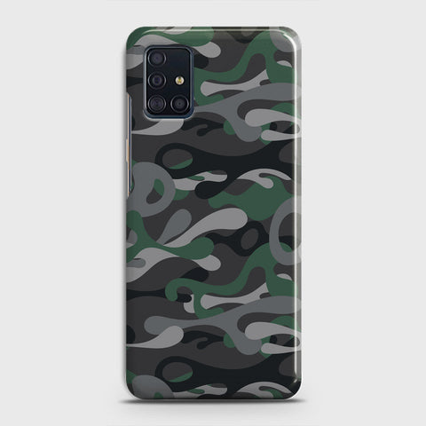Samsung Galaxy A51 Cover - Camo Series - Green & Grey Design - Matte Finish - Snap On Hard Case with LifeTime Colors Guarantee (Fast Delivery)
