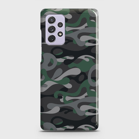 Samsung Galaxy A72 Cover - Camo Series - Green & Grey Design - Matte Finish - Snap On Hard Case with LifeTime Colors Guarantee