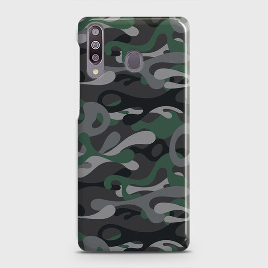 Samsung Galaxy M30 Cover - Camo Series - Green & Grey Design - Matte Finish - Snap On Hard Case with LifeTime Colors Guarantee