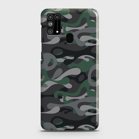 Samsung Galaxy M31 Cover - Camo Series - Green & Grey Design - Matte Finish - Snap On Hard Case with LifeTime Colors Guarantee