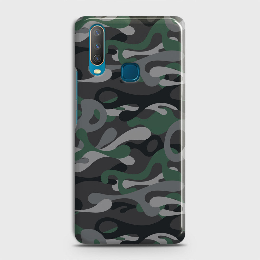 Vivo Y11 2019 Cover - Camo Series - Green & Grey Design - Matte Finish - Snap On Hard Case with LifeTime Colors Guarantee