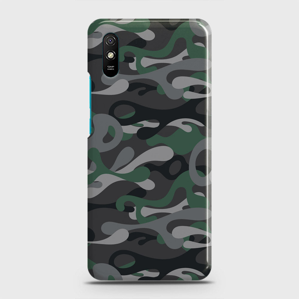 Xiaomi Redmi 9A Cover - Camo Series - Green & Grey Design - Matte Finish - Snap On Hard Case with LifeTime Colors Guarantee