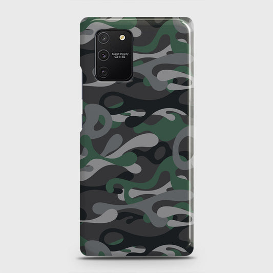Samsung Galaxy A91 Cover - Camo Series - Green & Grey Design - Matte Finish - Snap On Hard Case with LifeTime Colors Guarantee