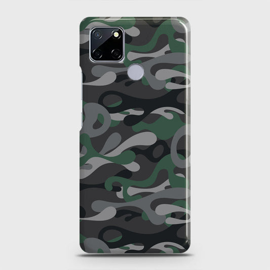 Realme Narzo 30A Cover - Camo Series - Green & Grey Design - Matte Finish - Snap On Hard Case with LifeTime Colors Guarantee