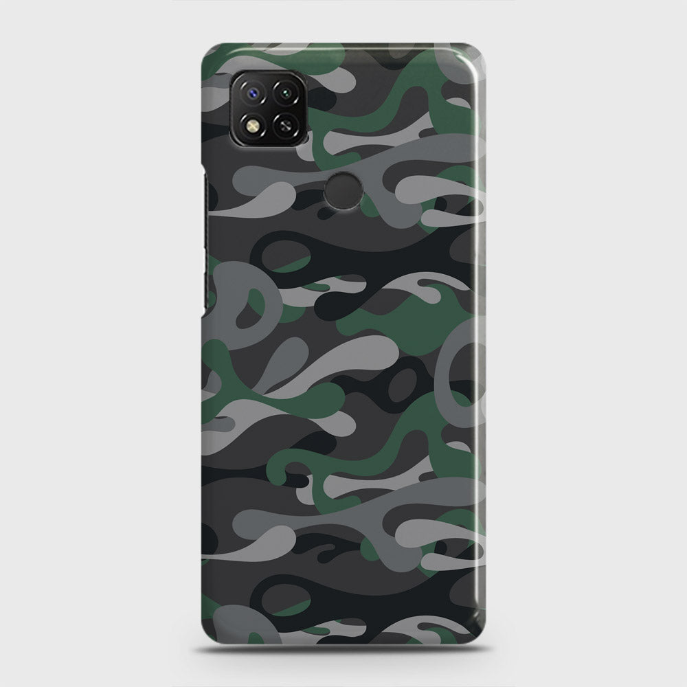 Xiaomi Redmi 9C Cover - Camo Series - Green & Grey Design - Matte Finish - Snap On Hard Case with LifeTime Colors Guarantee