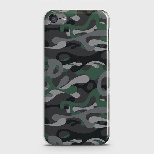 iPod Touch 6 Cover - Camo Series - Green & Grey Design - Matte Finish - Snap On Hard Case with LifeTime Colors Guarantee